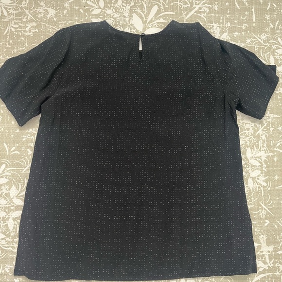 Eileen Fisher Black Dotted Blouse - Picture 2 of 6